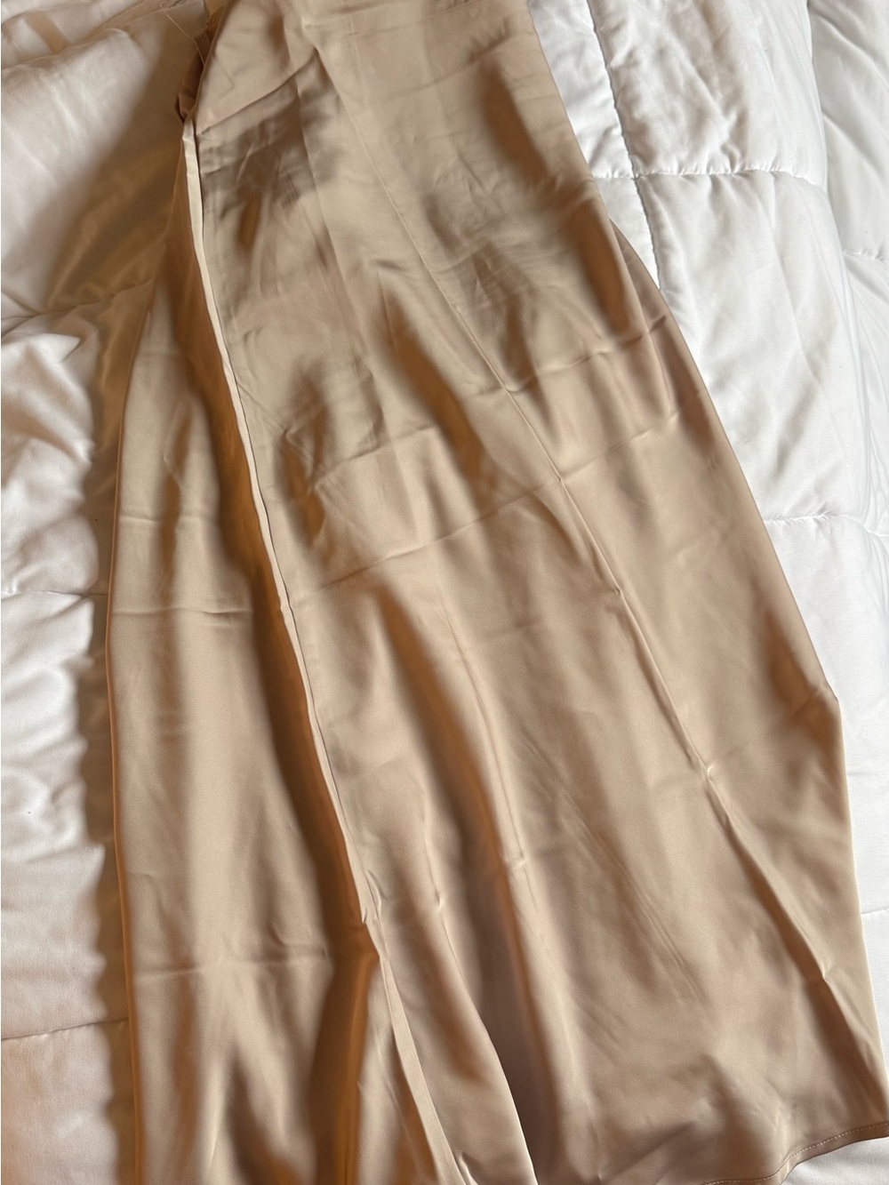 Old Navy Beige Satin Maxi Skirt